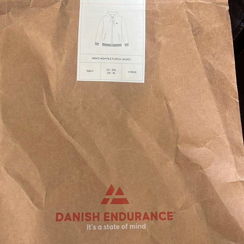 DANISH ENDURANCE Men's Micro Fleece Jacket, Thermal, Full Zip, Breathable - Picture 3 of 3